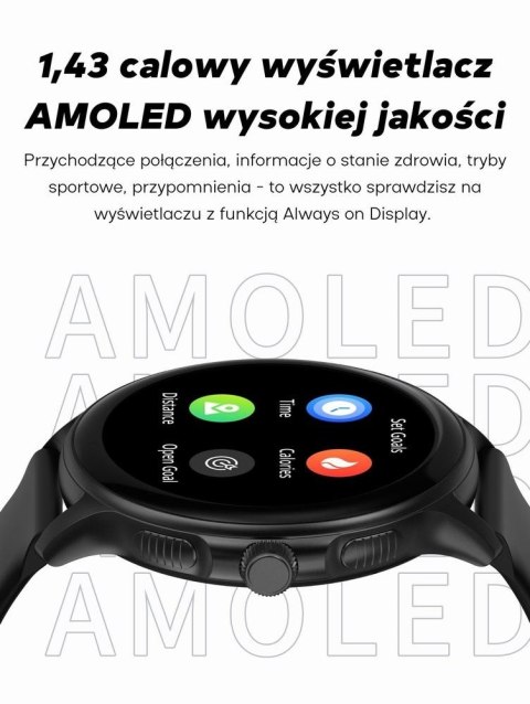 Smartwatch Damski GRAVITY GT12-8 Biały Pasek Silikonowy + Srebrna Bransoleta