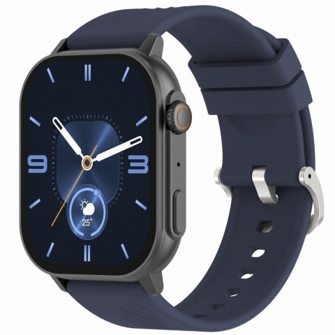 Smartwatch Damski GRAVITY GT15-12 Granatowy Pasek Silikonowy + Czarna Bransoleta