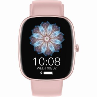 Smartwatch Damski GRAVITY GT18-1 Różowy Pasek Silikonowy + Czarny Pasek