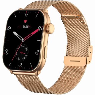 Smartwatch Damski GRAVITY GT28-6 Pasek + Bransoleta Różowe złoto Różowy