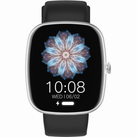 Smartwatch Męski GRAVITY GT18-6 Czarny Pasek Silikonowy + Granatowy Pasek