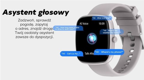 Smartwatch Męski GRAVITY GT18-6 Czarny Pasek Silikonowy + Granatowy Pasek