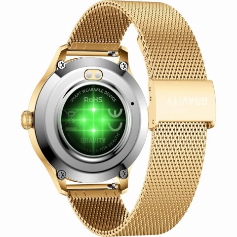 Smartwatch Gravity Biało Złoty 2 Paski GT25-2 PRO