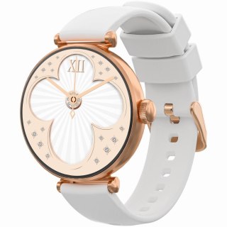 Smartwatch Gravity Różowe Złoto Biały 2 Paski GT26-2