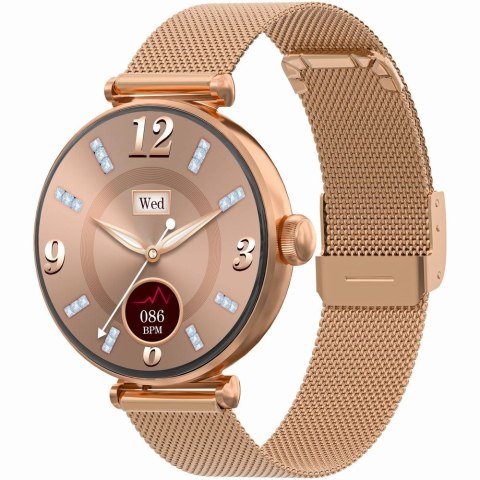 Smartwatch Gravity Różowe Złoto Biały 2 Paski GT26-2