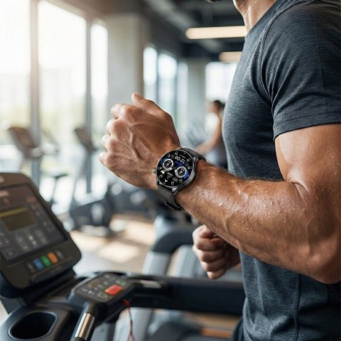 Smartwatch Gravity Czarny 2 Paski GT35-1