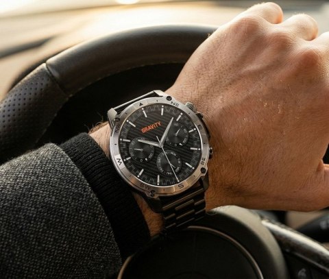 Smartwatch Gravity Czarny Pasek + Bransoleta GT46-2