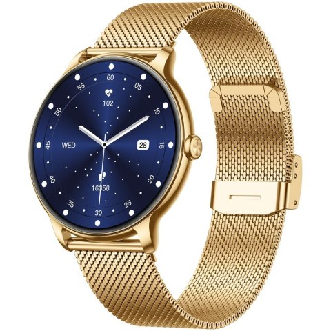 Smartwatch Gravity Złoty Pasek + Bransoleta GT31-2