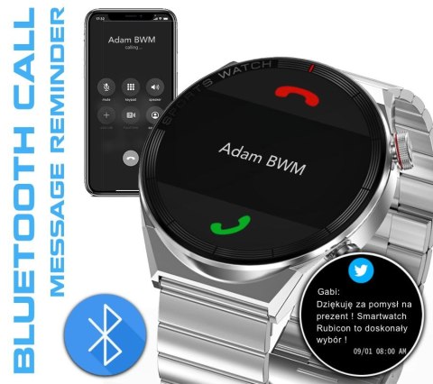 Smartwatch Rubicon RNCE99 Black Metal + Silicon SMARUB194
