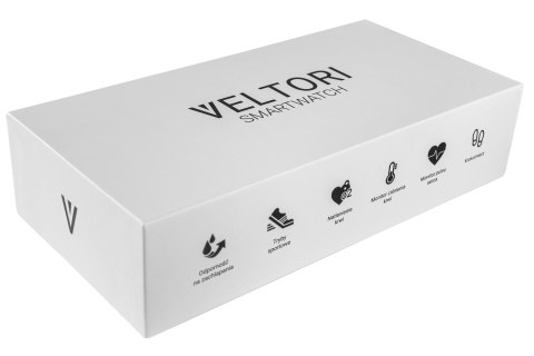 Smartwatch VELTORI VT130-1 Czarny Pasek Silikonowy